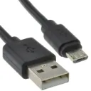 USB 2.0 A To MICRO B Data and Charging 24AWG Cable 1 m Lead BLACK