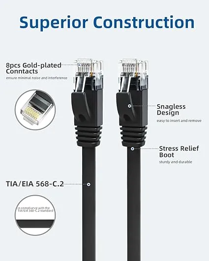 Cat 6 Ethernet Cable 0.5m 12Pack